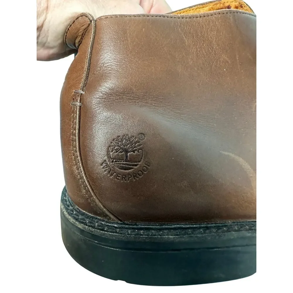 Timberland Earthkeepers City Lite men's brown leather chukka boots Size 13